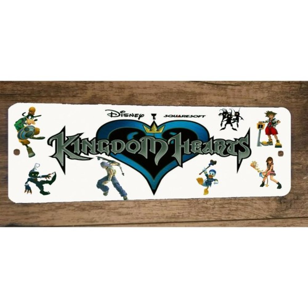 Kingdom Hearts Artwork 4x12 Metal Wall Sign